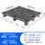 超市地堆平板卡板塑料托盘小型防潮垫板仓库货物堆头塑料托盘灰色 灰色九脚平板80×60×12_