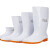 大码白色雨鞋厂工作雨靴防滑卫生靴防油加绒加棉保暖水鞋 508中筒白色 标准码 36