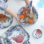 佩尔森日式餐具鲷鱼和风创意花彩陶瓷家用陶瓷盘子碗碟套装摩登 5寸米饭碗 90装一箱