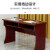 京酷 会议桌会场培训桌椅组合长条桌油漆木皮条形桌 双人桌1.2米含椅