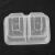 凯圣蓝 KSL-Q513 双格一次性餐盒 长方形透明外卖打包盒 300个/箱 750ml