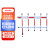 龙禹盛 道闸杆铝合金栅栏杆直杆 栅栏红白3m 一个价