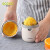 意可可简易手动榨汁机小型便携式石榴压榨器橙子橙汁柠檬手压水果挤压器 麦秸杆-藕粉色