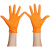 手套橡胶乳胶耐用加厚一次性丁腈防水耐磨劳保工作洗碗胶手套丁晴 橙色特厚（钻石纹）手套20只/袋 (尺寸偏大) M