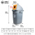 日曌垃圾桶大号户外摇盖式商用长方形加厚塑料厨房卫生间废纸桶 60L灰色分类桶