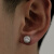 ZBJP满钻百搭耳钉男士 小众设计独特气质耳饰 X155-A(银色耳钉)一对