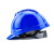 聚远（JUYUAN）安全帽 透气V型国标ABS 防撞防砸头盔 电绝缘安全帽 蓝色 按键式 1件价 (5件起售）
