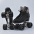 oein2023版RF-T双排溜冰鞋双排旱冰鞋轮滑鞋花样滚轴轴承强化专业轮滑 黑色鞋红轮 40