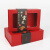 FGHGF红色折叠通用灵芝包装盒鱼胶礼品盒羊肚菌盒松茸名贵礼品盒手提袋 小号+横版手提袋 零售