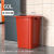 商用无盖大垃圾桶30升40大号户外方形桶大容量厨房超大卫生桶 60L红色正方形无盖垃圾桶 送垃