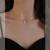 CKCROWN KUDOSS925纯银爱心淡水珍珠项链女新感 铜镀白K普通珍珠