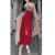 素优米（SUYOUMI）新中式中国风复古印花连衣裙套装拼接遮肉吊带裙包臀长裙外套 连衣裙 S