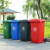 360L户外大号加厚带盖塑料挂车环卫垃圾桶180升小区物业垃圾箱 蓝色 360L
