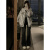皮尔卡丹（pierre cardin）高端品牌Nanwan春秋季新款复古喷染拼色牛仔外套女宽松长袖排扣夹 白色 S