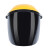 婕茵桐焊工电焊面罩面具PC头戴式防护烤脸隔热轻便简易防打眼氩弧焊气焊 黄顶灰屏