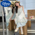 迪士尼（Disney）女童民族风吊带裙时髦长裙2024夏季新款中大童时尚洋气流苏连衣裙 蓝色 130cm