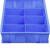 新料加厚零件盒分格箱多格箱螺丝盒分类盒塑料收纳盒子五金工具箱 B型一格箱570*420*150蓝色