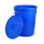 加厚多用大号垃圾桶工厂户外环卫分类塑料桶商用厨房圆桶带盖 380L 白带盖 升级加厚