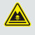 聚远（JUYUAN）PVC防水防潮自带强力背胶三角形安全可弯曲标识牌 无字危险废物 20×20CM 10张一包（3包起售）