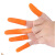 手指套耐磨加厚护指护伤防滑橡胶指头保护套指甲防护拇指套防水 橙色【200个装】麻点升级款 M
