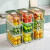 透明冰箱收纳盒厨房专用水果蔬菜食物冷冻盒子食品级加厚保鲜盒 小号 绿色