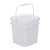方形塑料桶级加厚带盖子工业四方桶正方形水桶钓鱼桶5L升10公斤 16L白色正方形桶（非级