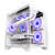 Sumtax/迅钛 海景房全景版机箱台式主机matx白色侧透游戏机箱 海景房mini-全景版白色+3个棱镜ARGB风扇 官方标配