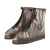 久匀 雨鞋鞋套防水防滑外穿脚套雨靴拉链水鞋套透明 咖啡色 3XL（43-44）