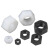 铸固 黑色白色尼龙六角螺母 六角螺帽 螺丝帽规格齐全工厂用品国标 M2白色 