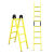 定制绝缘梯人字梯玻璃钢电工单直梯合梯关节折叠升降伸缩绝缘梯子 折叠梯3米展开6米