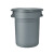 加厚圆形塑料带盖带轮子可移动大容量杂物废料环保清洁垃圾桶 80L不带轮子