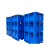 塑料卡板箱超大号封闭式大号工具箱叉车塑料物流箱大箱式塑料托盘 1200*1000*780网格式（蓝色）