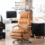 伯格森电动办公椅座椅可躺午休椅家用久坐舒服电脑椅人体工学椅子老板椅 橘色-电动（真皮）免费升级按摩