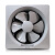 华生换气扇家用排气扇窗式厨房油烟排风扇卫生间强力低噪抽风机 12寸弧面方形X12灰色