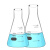 南盼 R 玻璃锥形瓶 带刻度化学实验室敞口烧杯 高硼硅三角烧瓶 直口（500ML）