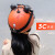 橙央电动车头盔夏季通用男女哈雷半盔防晒轻便可爱复古 3C认证灰色小猫 均码