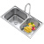 法恩莎（FAENZA）水槽双槽厨房洗菜盆 304不锈钢水池水盆家用洗碗池水斗套装 78X43裸槽
