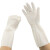冰禹 BYQ-917 工业清洁橡胶手套 耐用耐磨丁腈手套 保洁劳保防水手套 白色33cm 5双 S码