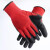 威姆仕针织胶片手套防滑透气舒适工地搬运耐磨劳保手套 黑红色手套12副