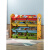 京噶高品质儿童玩具收纳架儿童玩具收纳柜大容量宝宝书架整理置物架 四层大号橙架八大彩盒82.5*30*8c