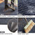 冰禹 BYX-442 PVC双条纹地垫 复合地毯 除尘防滑入户门地垫 厨房吸水脚垫 灰色80*120cm
