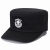 橙央适用春秋冬季款黑色保安帽子布帽刺绣缝徽帽工作服帽子便帽 黑色保安帽 56cm