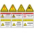 高压触电危险高温接地标识有电激光注意安全当心夹手 E40机器运转中禁（10张价） 5.5x8.5cm