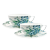 WEDGWOOD威基伍德 翠玉凤凰2杯2碟 白色 中国风骨瓷 欧式双人下午茶咖啡具