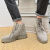 西域骆驼（VANCAMEL）英伦男士马丁登山鞋2024新款户外高帮口舌一体防沙工装靴子徒步鞋 驼色 39