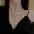 OKIF韩国锆石字母方牌项链设计感毛衣链女秋冬ins金属冷淡风个性项饰 1#项链。金色