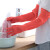 东方红 55CM橡胶手套加长防水厨房洗碗手套乳胶清洁加厚耐用