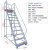 适用于可移动登高梯子平台仓储专用步梯冷轧钢结实带轮定制卸货周中转车 平台离地1.2米