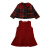 萱慕琳女童呢格子裙两件套冬季新款洋气时髦儿童装加厚呢子裙套装 红格子 90cm