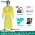 微护佳3000反穿围裙防化服实验室防化学品耐酸碱硫酸透气防护围裙 围裙+手套 XL